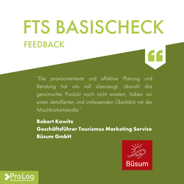 Feedback zum FTS Basischeck von Robert Kowitz Geschäftsführer Tourismus Marketing Service Büsum GmbH