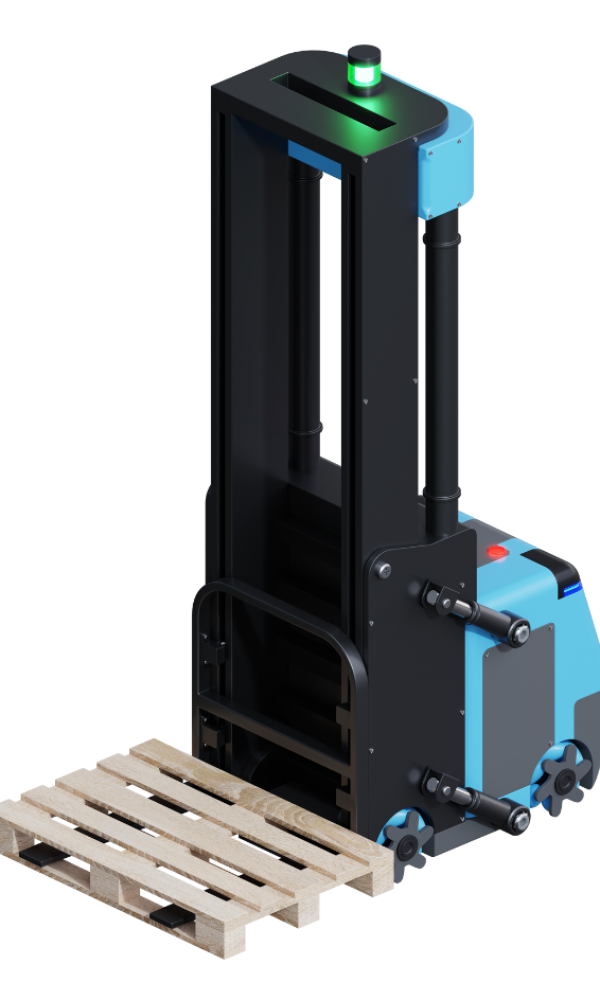 Fahrloses Transportystem FTS mit Palette